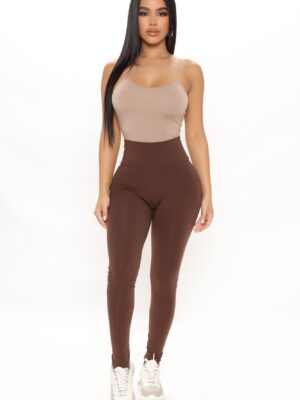 Leggings in Chocolate 95% cotton