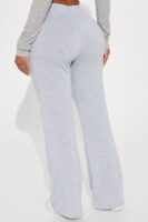 Candice Petite Lounge Flare Pant - Heather Grey