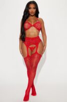 Set in Red 93% nylon