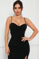Black Cowl-Neck Dress