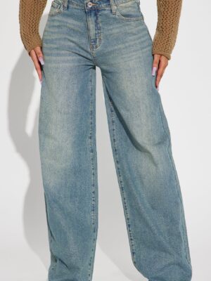 Blue Wide-Leg Pants