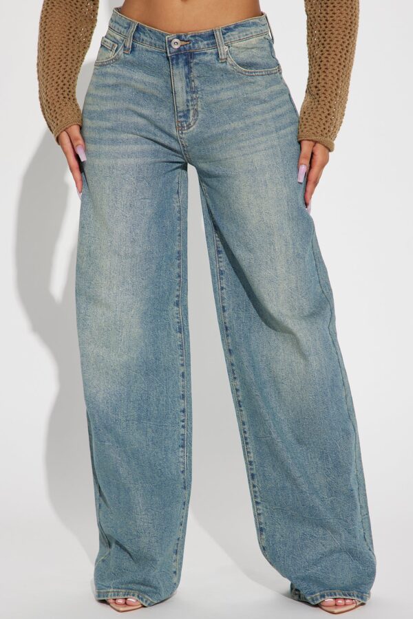 Blue Wide-Leg Pants