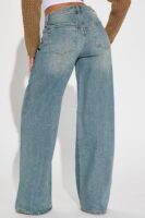 Blue Wide-Leg Pants