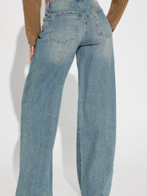 Blue Wide-Leg Pants