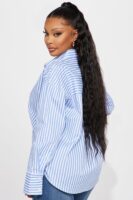 Shirt in White and Blue