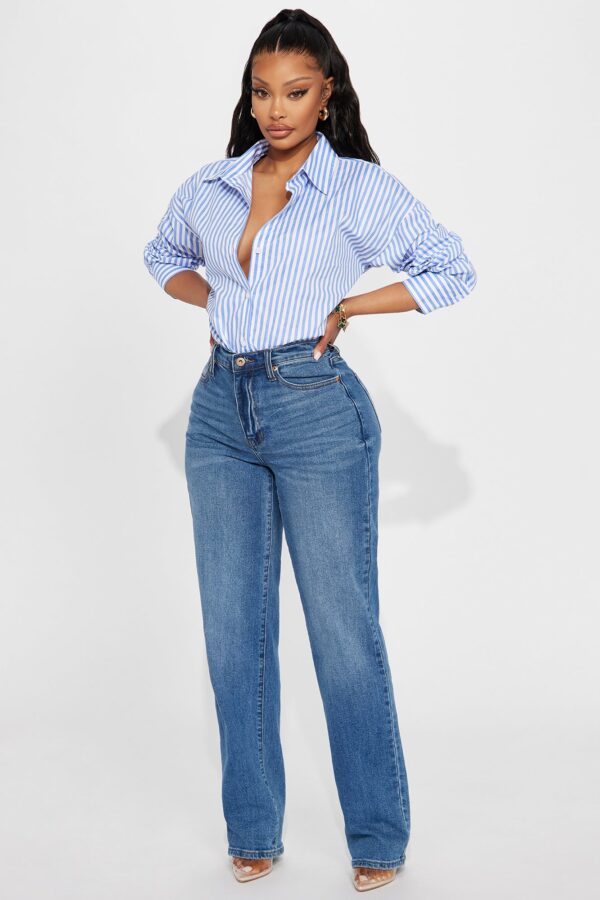 Shirt in White and Blue