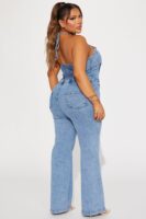 Denim Jumpsuit with wide leg