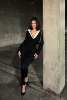 Jumpsuit with contrast trim
