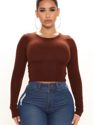 Chocolate Cropped Top