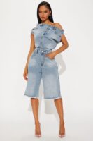 Romper in Denim 100% cotton