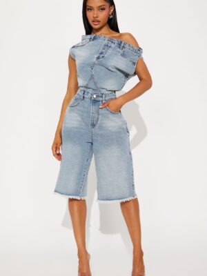 Romper in Denim 100% cotton