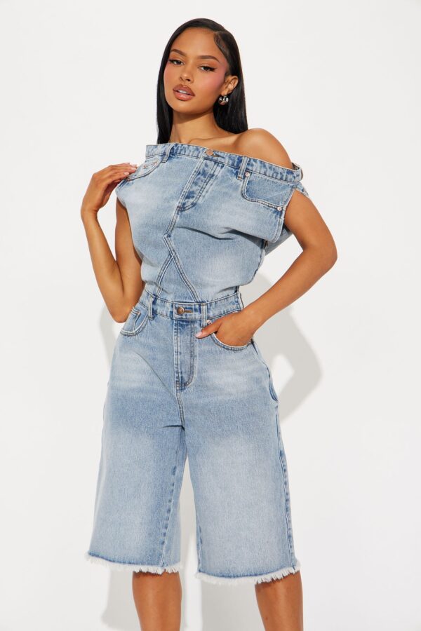 Romper in Denim 100% cotton