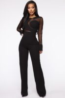 Jumpsuit in Black 95% polyester