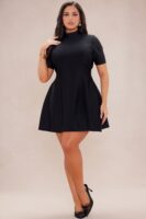 Black Dress with mock neck