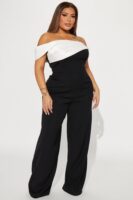 Jumpsuit in Black and White 100% polyester