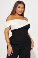 Jumpsuit in Black and White 100% polyester