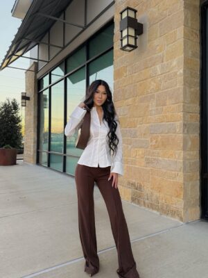 Wide-Leg Dress in Chocolate