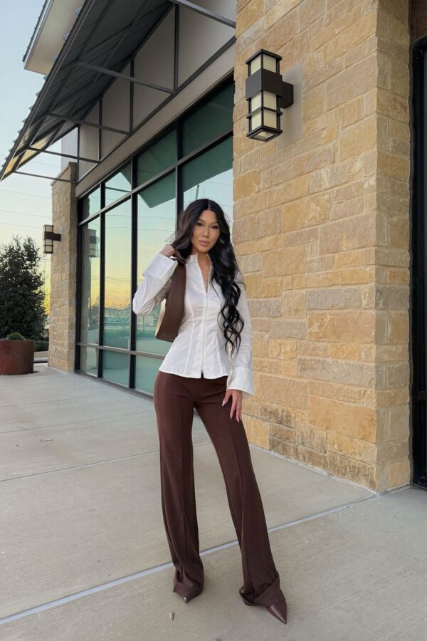 Wide-Leg Dress in Chocolate