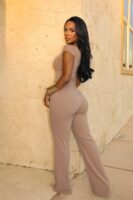 Pants in Taupe 97% polyester