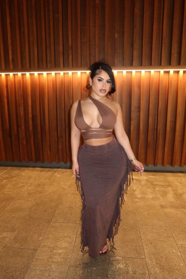 Skirt with a ribbed knit