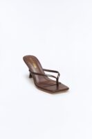 Ayla Thong Mules - Chocolate
