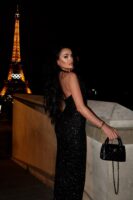 Hailie Sequin Maxi Dress - Black