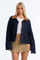 Jacket with contrast trim