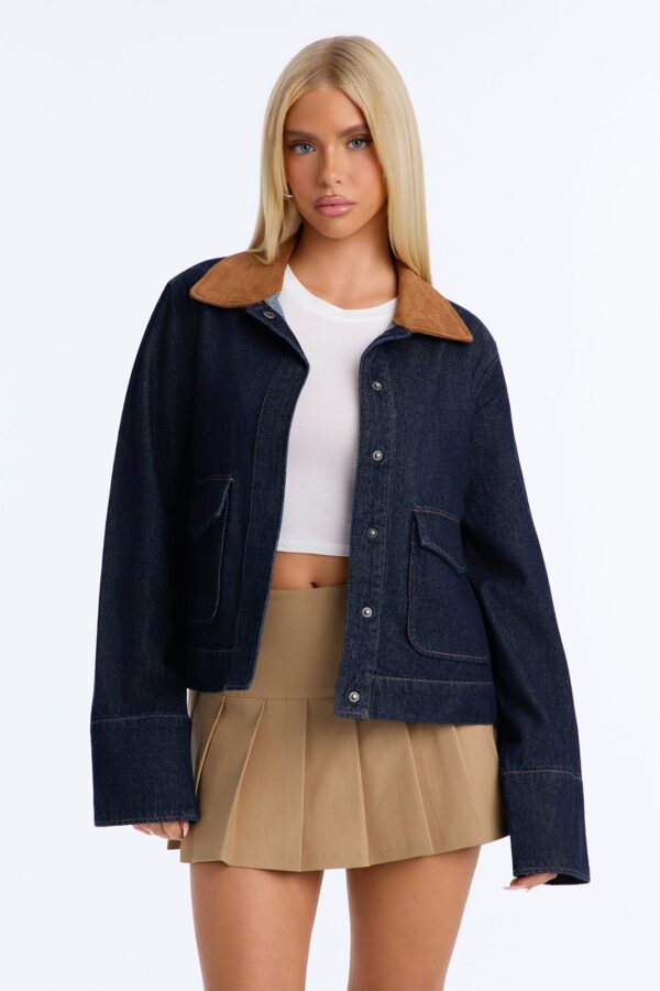 Jacket with contrast trim