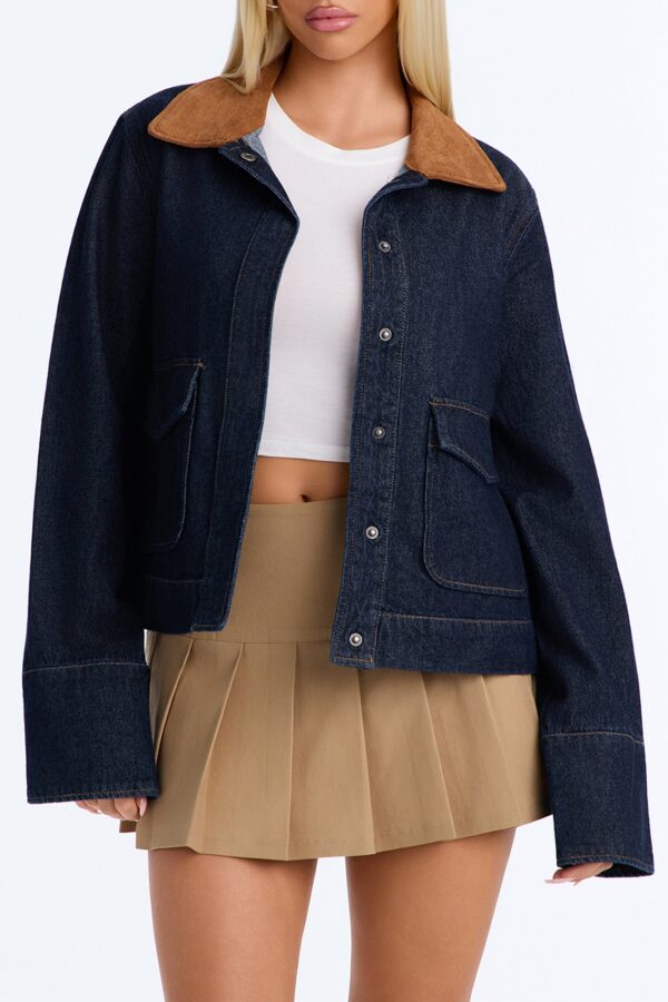 Jacket with contrast trim
