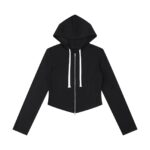 Women's Slim Cropped Full Zip Hoodie
