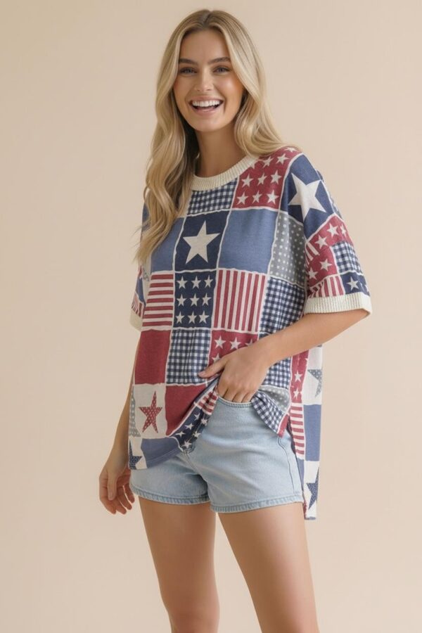 Drop-Shoulder Graphic Top