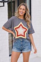 Charcoal Graphic Top