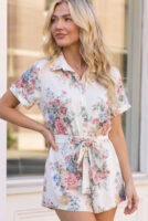 White Belt Romper