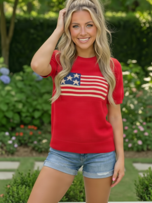 Red Graphic Sweater