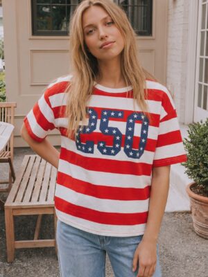 250 Stars and Stripes Patriotic Graphic Tee