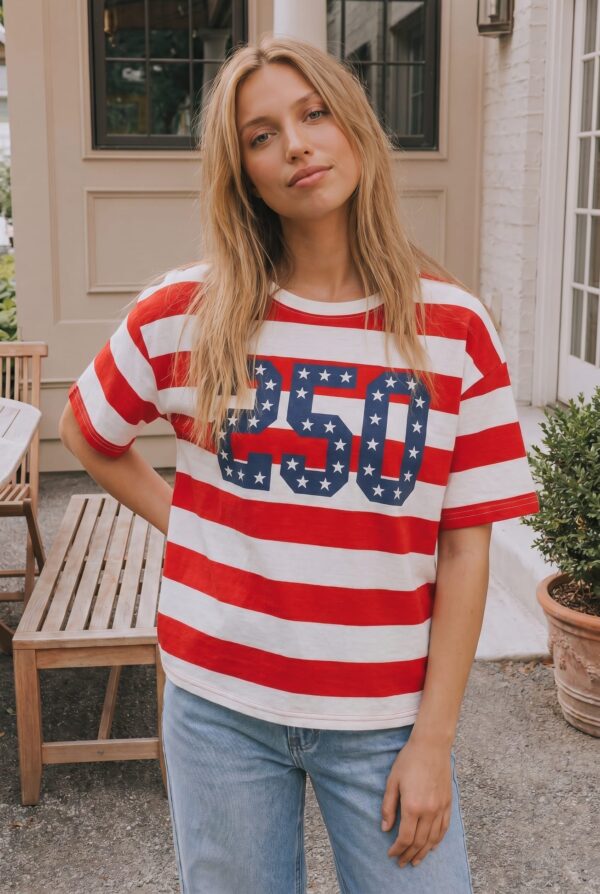 250 Stars and Stripes Patriotic Graphic Tee