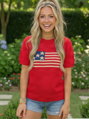 Red Graphic Sweater