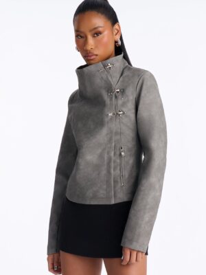 Jacket in Gray 70% polyurethane
