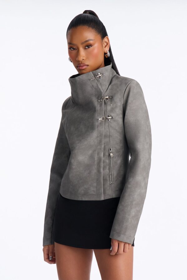 Jacket in Gray 70% polyurethane