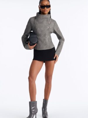 Jacket in Gray 70% polyurethane