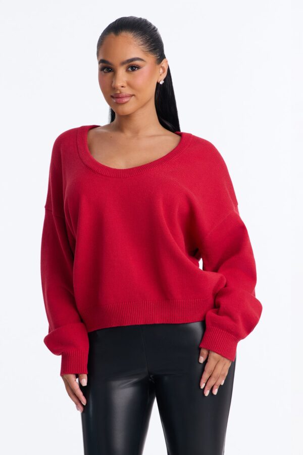 Sweater with a ribbed knit