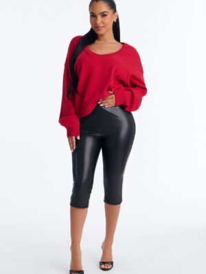 Sweater with a ribbed knit
