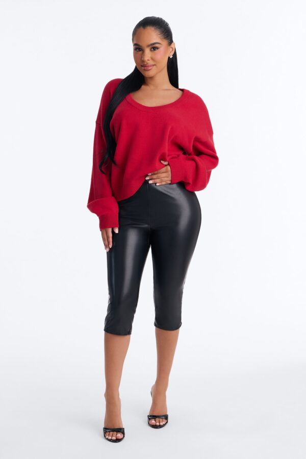 Sweater with a ribbed knit
