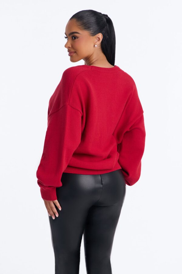 Sweater with a ribbed knit