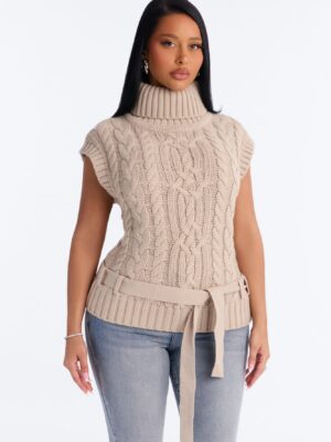 Ladies Kit Taupe Sweater