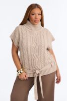Ladies Kit Taupe Sweater