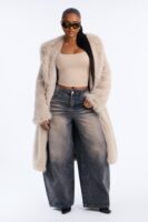Born To Shine Embellished Baggy Jeans - Vintage Wash