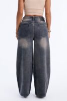Born To Shine Embellished Baggy Jeans - Vintage Wash