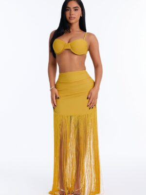 Ladies Kit Mustard Skirt