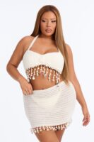 Skirt in White 100% acrylic